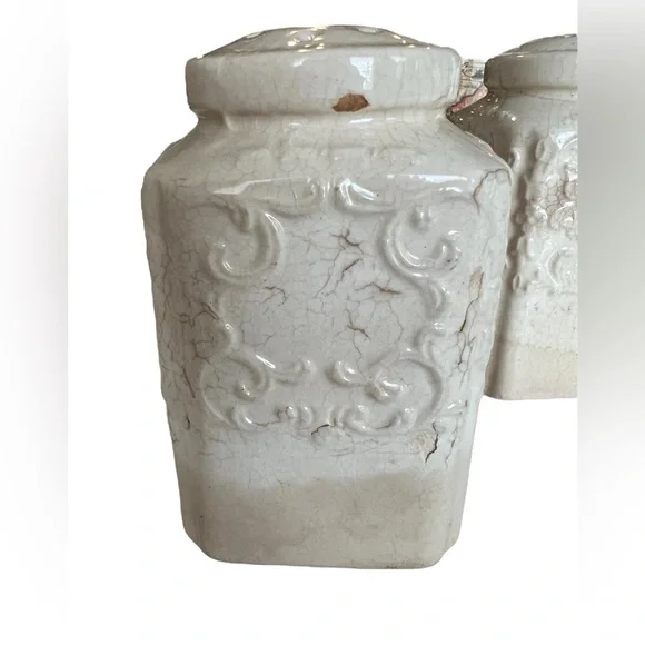 Large Vintage Transferware Salt & Pepper Shakers, Made in Japan - Picture 7 of 7